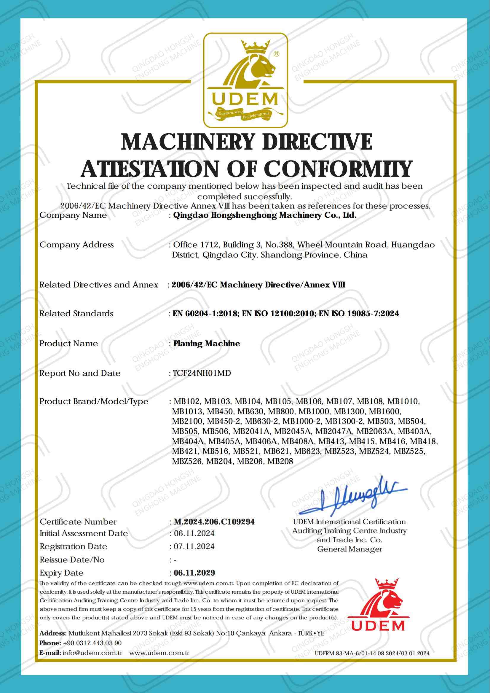 CE certificate